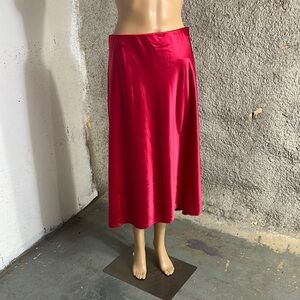 Rachel Zoe Red Asymmetrical A-Line Midi Skirt, M